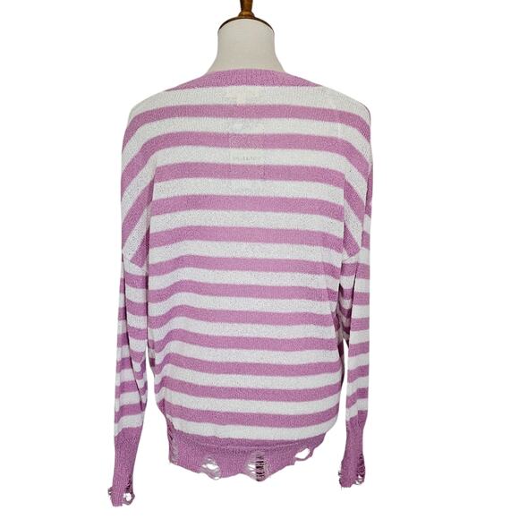 ee:some Lightweight Pink and White Striped Sweater - Picture 7 of 9